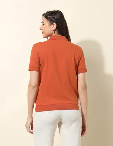 Image of U.S. Polo ASSN. Women's Cotton Solid Loose Fit Polo Shirt