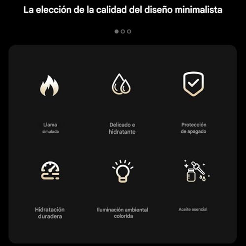 Difusor de aceites esenciales de diseño elegante con efecto estufa y lámpara nocturna 8