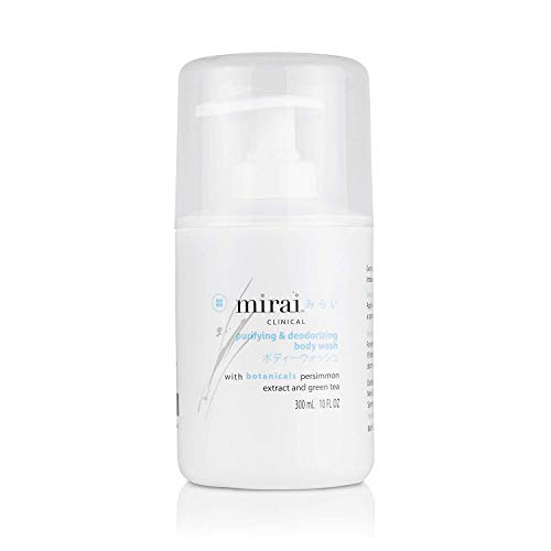 Mirai Clinical Purifying and Deodorizing Body Wash with Persimmon and Green Tea Extracts for Men and Women 2 bottles at 300ml each