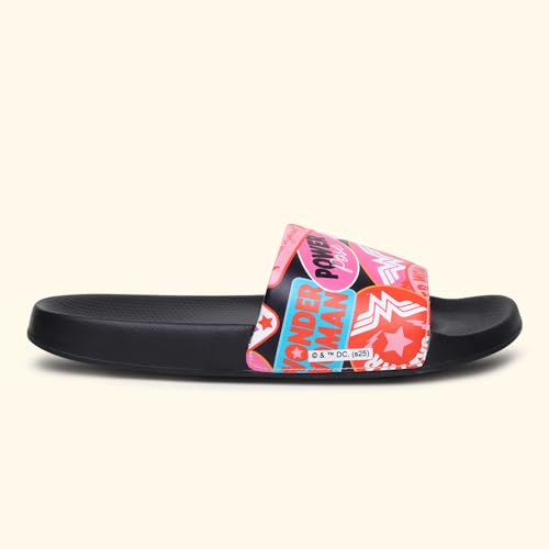 Image of YOHO Sliders for Women | Comfortable and Lightweight Slides | WB Cartoon & Comic Characters: Tom & Jerry, Big Bang Theory, Friends, Games of thrones and Wonder Woman Footwear for Girls