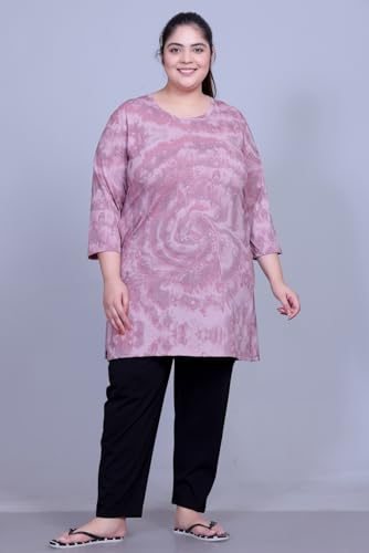 Image of RYSH Women's Plus Size Printed Longline Tops | Printed longline tops in multiple colours and plus sizes