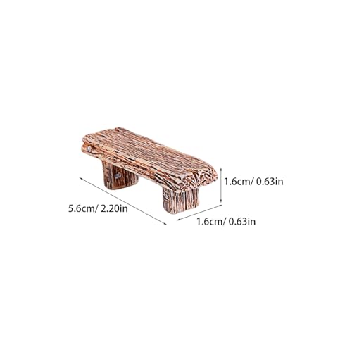Banco miniatura de resina desmontable para decoración de bonsáis y jardines 3