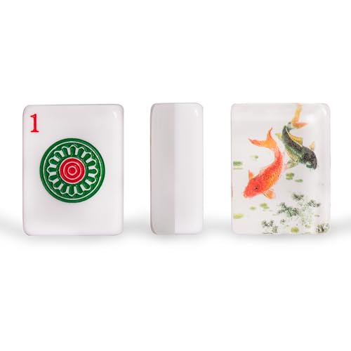 Set de Mahjong Americano con Estuche Celadon Koi miniatura 6