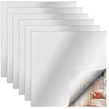 ZALIR 6 Pcs Two Way Mirror Glass - Acrylic Semi Transparent Mirror for DIY Infinity Tunnel Illusion, Magic Project, DIY Art, Home Decor, 30% Transparent, 11.8 x 11.8 in