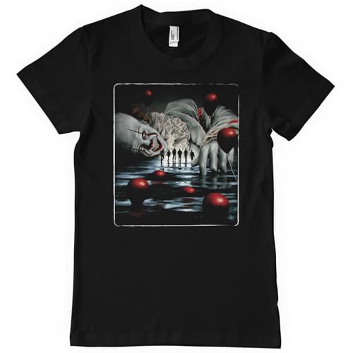 T-shirt Pennywise IT pour homme vêtement noir à manches courtes taille S