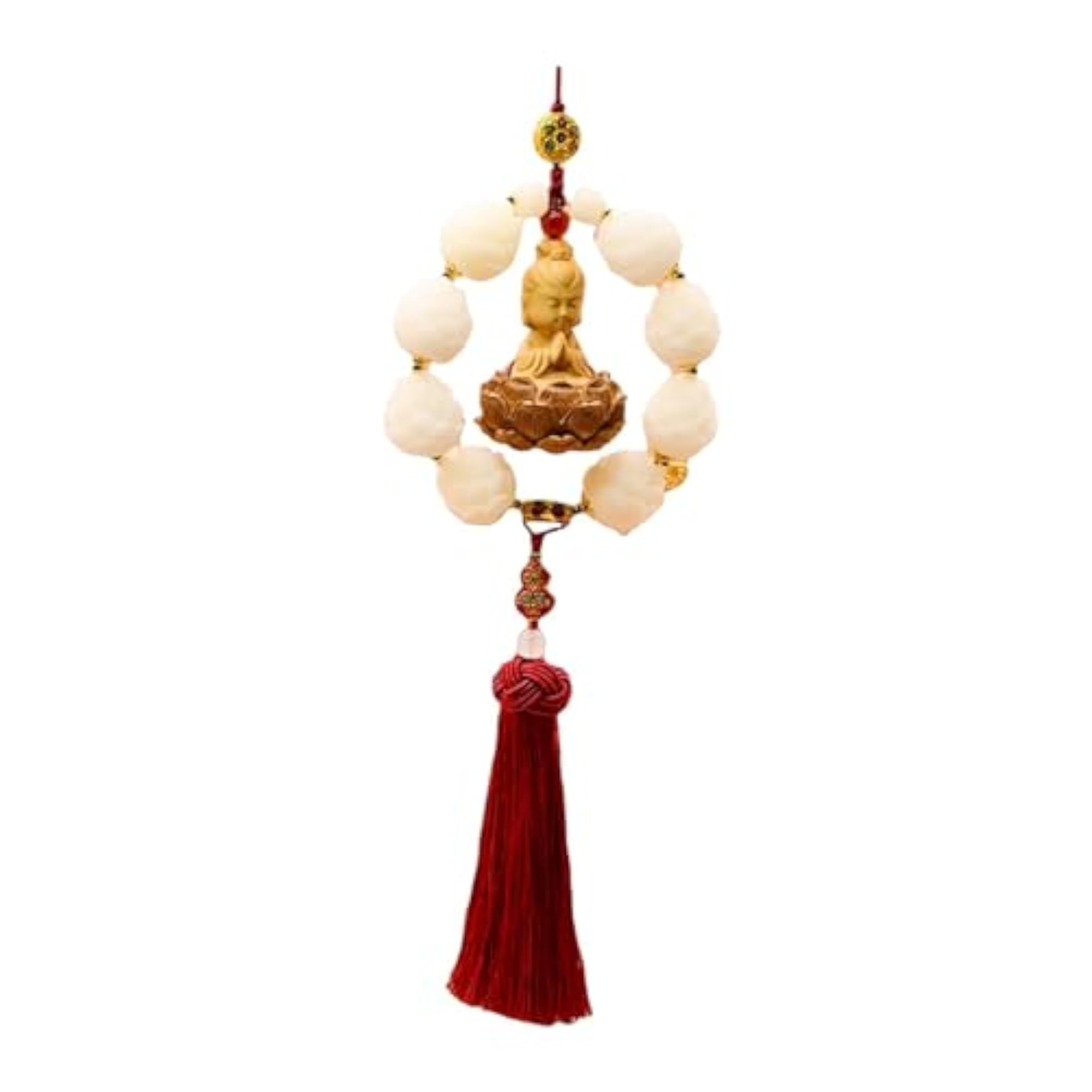 Car Rearview Mirror Pendant with Feng Shui Tassel