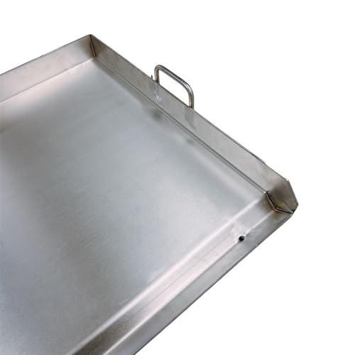 Heavy Duty 35-1/2'' Stainless Steel Flat Top Griddle Grill Plancha Double Burner