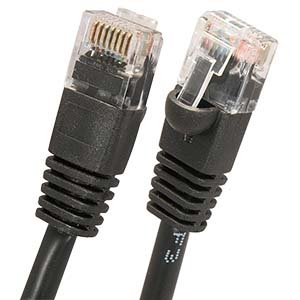 30Ft Cat.5E Molded Snagless Patch Cable Black