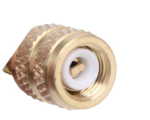 2 piezas de adaptador de latón para aire acondicionado R32 a R410a, conexión hembra 5/16" y macho 1/4" SAE miniatura 6