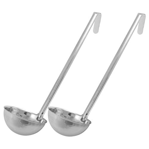 Fonteme 2-Pack Stainless Steel Ladle, 8 oz – Flatware Serving Utensils for Stirring, Portioning, and Serving Soup, Sauce, and Gravy