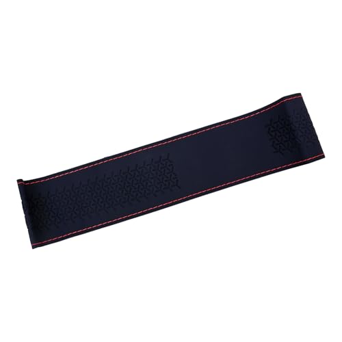 Image of Leather 25CM Universal Fit Car Steering Wheel Cover, Elastic Breathable and Odorless (Red-1)