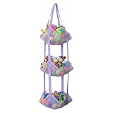 Basketball Storage | 3 Tier Over The Door Ball Holder Bag - Sports Equipment Wall Storage,for Volleyball Basketball Soccer Football Gym Garage School Home