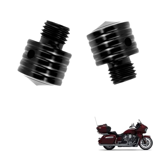 generisch 2PCS motorrad spiegel blindstopfen kompatibel mit Indian Pursuit Dark Horse,staubdicht tuning zubehör(black)