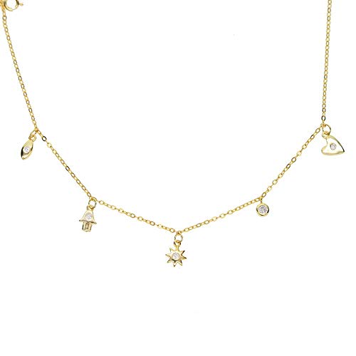Choker soleil en argent sterling anti-ternissement, fini les irritations de peau avec style