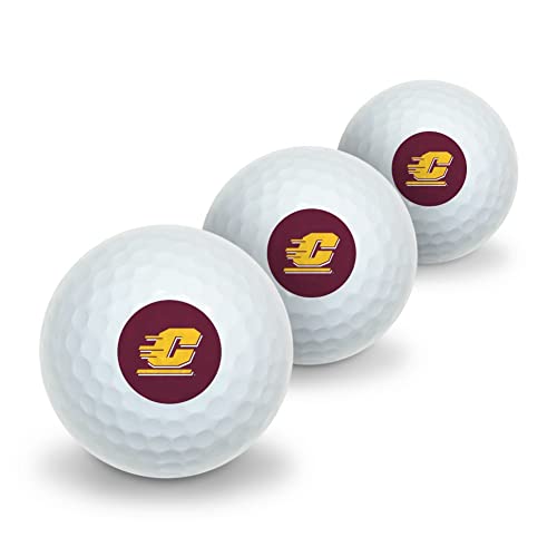 Central Michigan University Logo Novelty Golf Balls 3 Pack