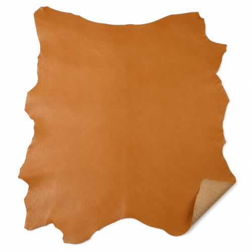 REED Leather Hides - Cow Skins (10 Sq Ft, Light Brown)