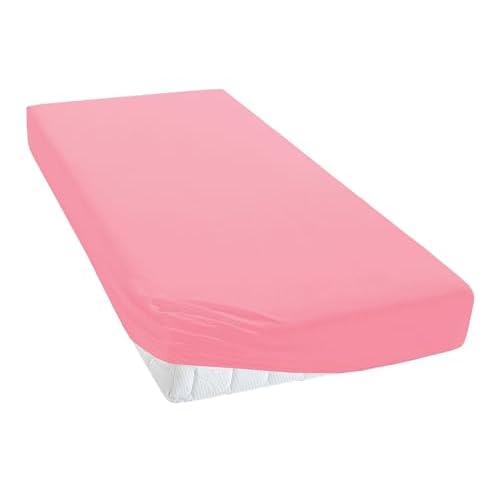 TM Maxx Jersey Spannbettlaken für Baby und Kinder mit Öko-Tex Standard (Rosa 005, 80x180) Spannbetttuch aus 100% Baumwolle