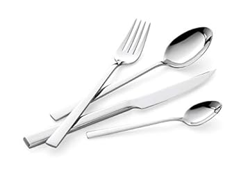 Lagostina Giada Set Servizio Posate Acciaio Inox 18/10 per 6 Persone, 24 Pezzi, con 6 Forchette, 6 Coltelli Tavola, 6 Cucchiai, 6 Cucchiaini Caffè, Spessore 3.5 mm, Finitura Lucida a Specchio