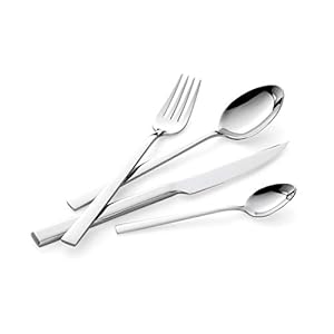 Lagostina Giada Set Servizio Posate Acciaio Inox 18/10 per 6 Persone, 24 Pezzi, con 6 Forchette, 6 Coltelli Tavola, 6 Cucchiai, 6 Cucchiaini Caffè, Spessore 3.5 mm, Finitura Lucida a Specchio