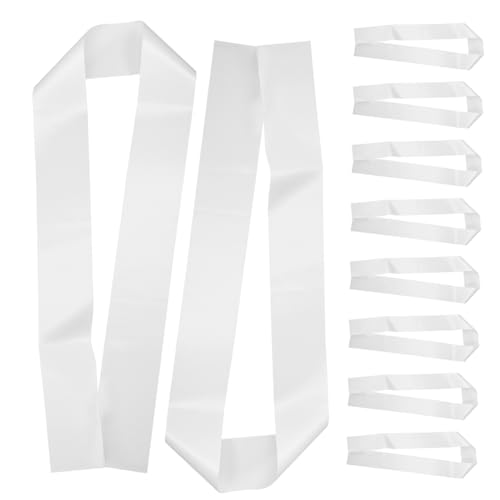 [WHAMVOX] 10個 Diyの空白の儀式用ショルダースト パープル ブライダルローブ Diyサテンサッシ ヘンパーティーサッシ ブランクサテンサッシ 黒のスト レスガウン ブランドレジストリ マ