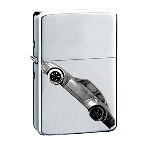 Briquet motif voiture de sport finition effet étain ref194