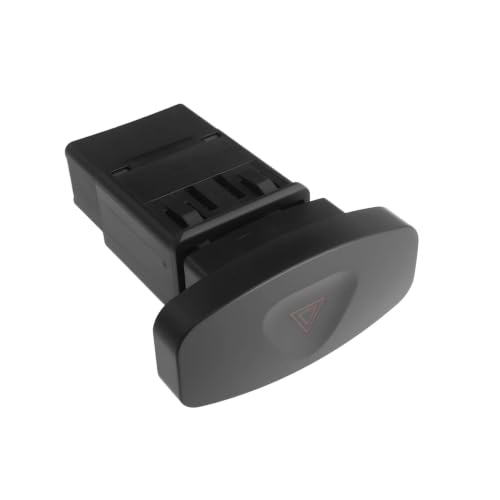 Image of eMagTech 1x Hazard Warning Switch 8 Pin 252903199R 8200446717 Compatible with Renault Clio Grand Tour 2007 on