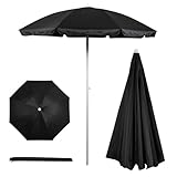 ONIVA - a Picnic Time Brand Outdoor Canopy Sunshade Umbrella 5.5', Black