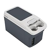 JOYFRIGO Portable Car Refrigerator, 6 Quart (6L) Dual-Use Electric Cooler, 12 Volt DC &110V AC, Compact Electric Fridge, 12V Small Fridge, Thermoelectric Cooler & Warmer for Car, RV, Camping, Plug-In