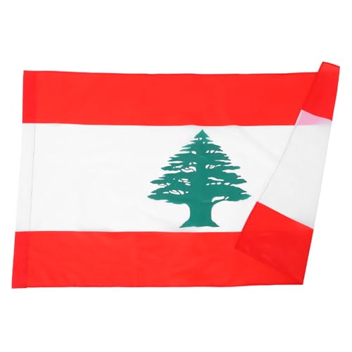 HIAKDOFT Bandera Nacional Del Líbano Para Exterior Funda Para Mástil, Poliéster Ligero y Resistente, Decoración Patriótica Para Eventos y Uso Doméstico