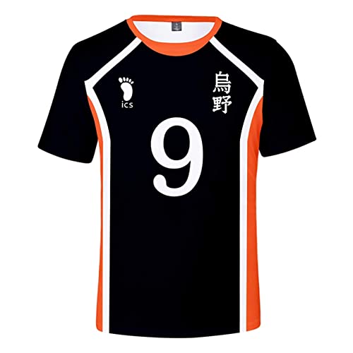 PEJPYMC Haikyuu Anime Camiseta Cosplay Disfraz Hombre Casual Manga Corta Camisa (M,9) Cover