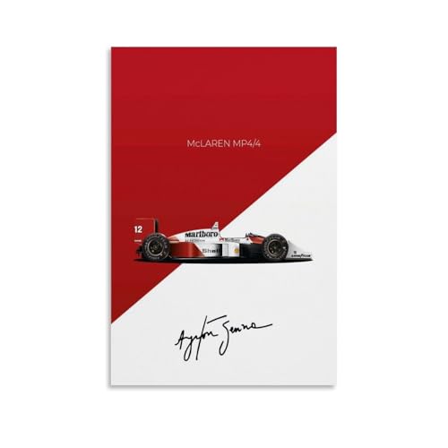 Generisch McLaren MP4 F1 Bolide de Course pour Chambre, Décoration Murale Esthétique sur Toile, Poster de Décoration pour Chambre à Coucher 30 x 45 cm