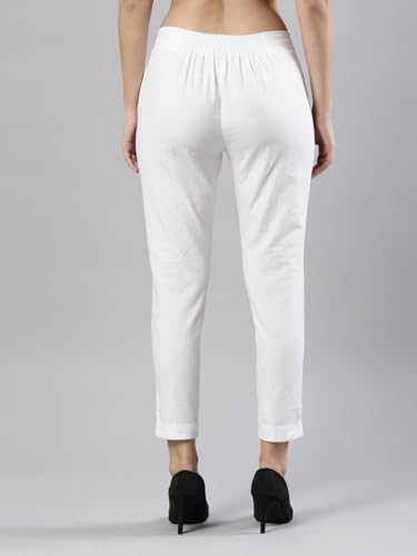 Image of Femmora Comfortable Fit Solid Straight Pant, Breathable Cotton Fabric with Side Zip Button Closure, for Women, Pack of 1