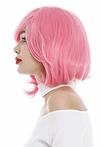 WIG ME UP - 0819-T1920 Short lady quality wig wavy bob concave tips pink Cosplay, pink (T1920) - Image 3