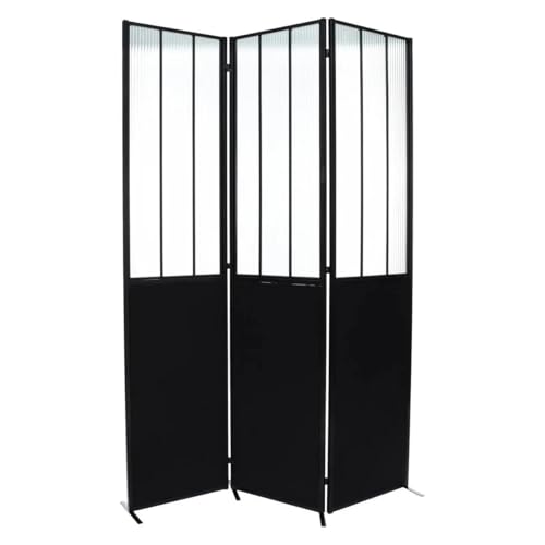 Atmosphera Créateur d'intérieur - Paravent Design en Verre Arme 121x170cm Noir