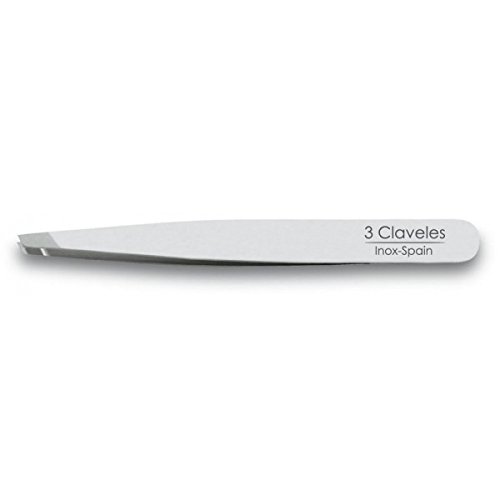 3 Claveles - Pinza de depilar (punta biés, 10 cm)