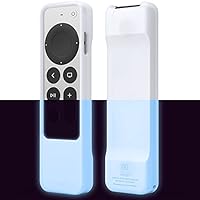 elago R1 Hülle kompatibel mit Apple TV 4K Siri Remote (2021) - Magnet Technologie, Schlüsselband inklusive, Starke Stoßdämpfung, Fallschutz, voller Zugriff auf alle Funktionen (Nachtleuchtendes Blau)