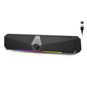 SENZER CS30 PC Lautsprecher,Lautsprecher für PC Computer Lautsprecher Schwarz Pc Soundbar USB Betrieb und Bluetooth Modus für Smartphone und Mobile Geräte,PC (Nicht 3,5mm Jack)