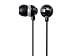 Monoprice Button Design Noise Isolating Earbuds Headphones Black with in-line Microphone and 1-Button Control