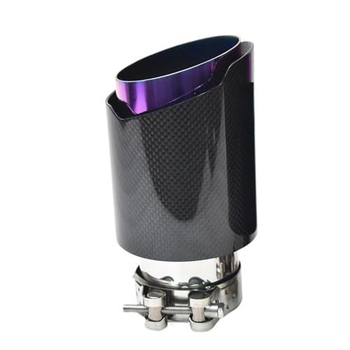 Tubo de escape de coche morado brillante de fibra de carbono para modificación 48-101