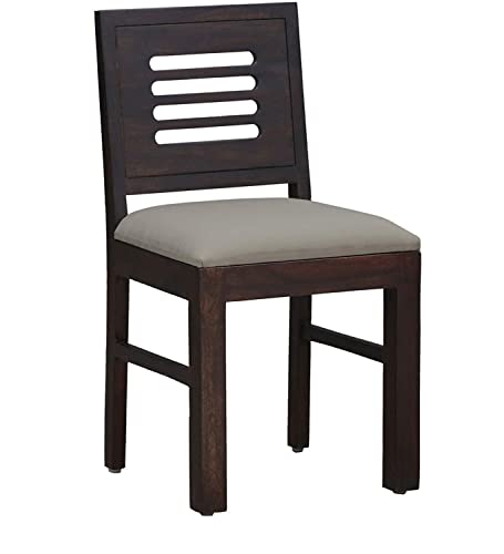 Image of Solid Sheesham 4 Seater Wood Dining Room Sets | Wooden Dining Table with 4 Chairs | Dining Table Set for Home Living Room (Urban-4S-walnut)