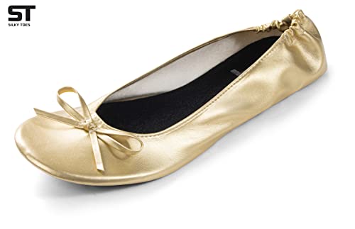 Image of Foldable Flats for Women, Portable Ballet Shoes for Wedding &Travel Comfort | Silky Toes Emergency Compact Flats for Parties, Events, Office & Rainy Days | Fits in Purse | Comfortable Cushioned Insole
