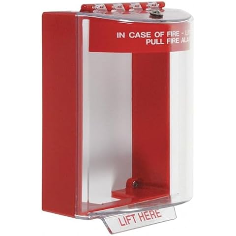 Safety Technology International, Inc. STI-13210FR Universal Stopper®, Surface Mount with Conduit Knockouts and Fire Label, Indoor/Outdoor Polycarbonate Protective Cover for Pull Stations or Call Points Cover