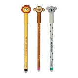 Mr. Wonderful - Set de 3 bolis borrables para notas inolvidables - León, mono y...