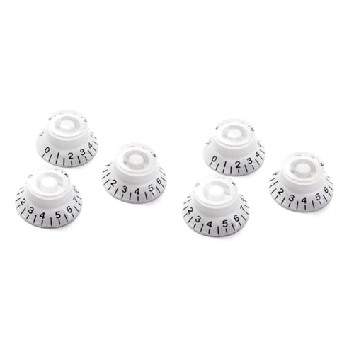 SUPVOX 6 Pcs Set Set of Guitar Tone Knobs Electric Guitar Parts Fit for / / Style Bass Knobs Volume Control