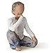 Willow Tree Inquisitive Child (Darker Skin Tone & Hair Color), Sculpted Hand-Painted Figure