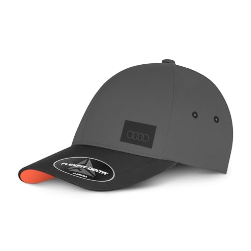 Audi 3132402000 Cap Basecap Baseballkappe Ringe Logo Kappe, grau/schwarz/orange