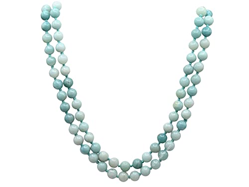 Crystal Heaven Certified Amazonite Crystal Japa Mala Ganthi - 108 Beads Buddhist Prayer Beads - AAA Grade Original Healing Gemstone Agate Mala for Yoga Meditation Spiritual Reiki Feng Shui, Multi