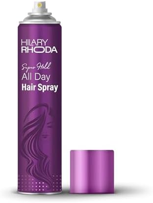 Hilary Rhoda Super Hold All Day Hair Spray | Lasts All Day Long & Ultra Strong Hold | No Residue & Sweat-Proof Hair Spray | 420ml (Pack of 1)