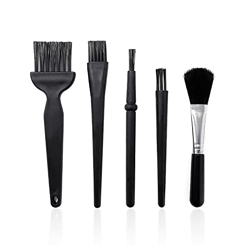 Juego de 5 cepillos antiestáticos, Kit de Limpieza para PC, Cepillo de Teclado, Cepillo de Limpieza para cámara de Ordenador