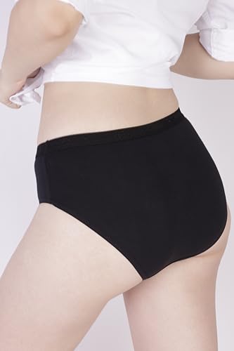 Image of ESSA Angela Women's Briefs | Full Coverage,100% Cotton, Hosiery, Mid Waist | Outer Elastic Waistband | Hipsters, Underwear, Innerwear, Panties | Solid (Pack of 5) Multicolour